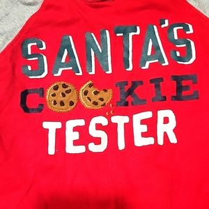 Santa cookie tester long sleeve